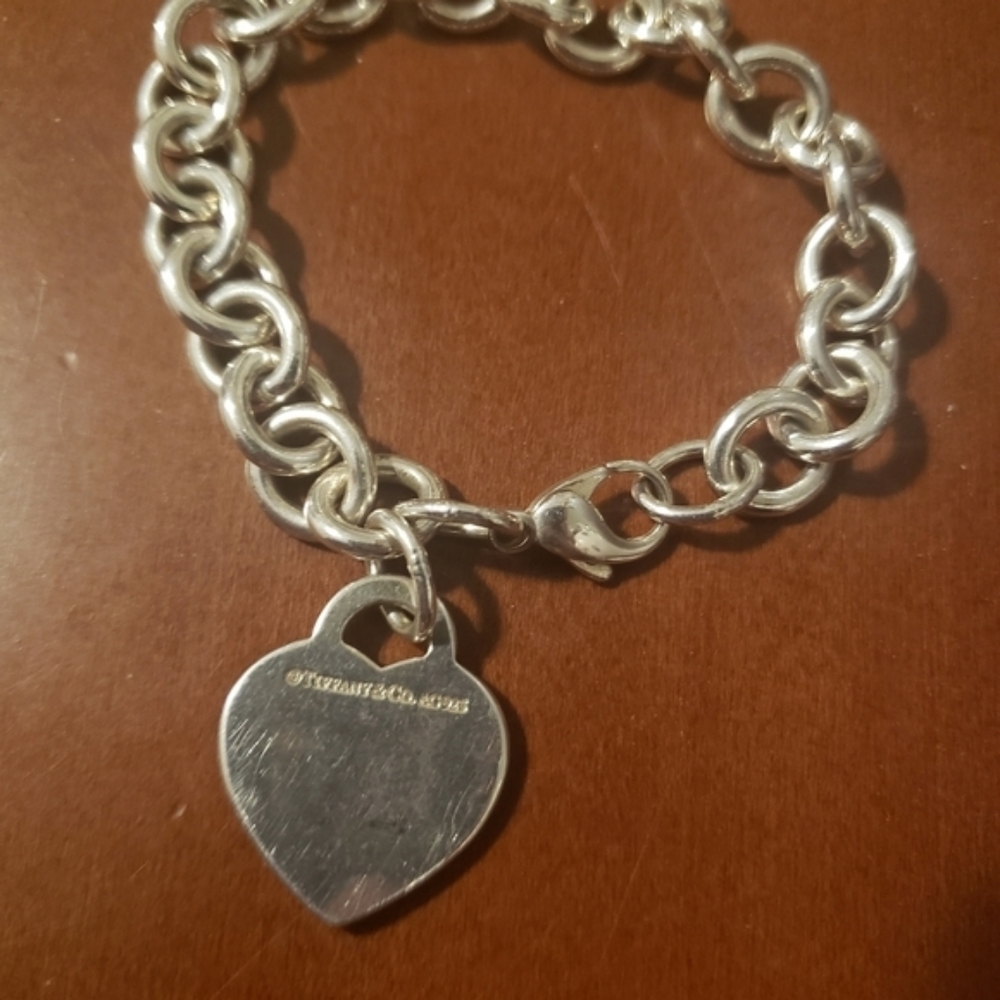 Tiffany & Co Return to Tiffany Blue Enamel Splash Heart Tag Bracelet EUC! - Picture 7 of 8